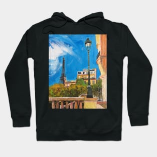 Paris, View Of The Eiffel Tower Hoodie